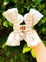 Load image into Gallery viewer, Large Satin Bow Claw Clips - Girl Code Couture
