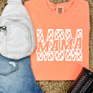 MOM Checkered Graphic Tees