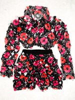 Load image into Gallery viewer, Flora 3D Floral Shorts Set - Girl Code Couture
