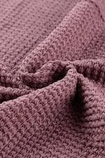 Load image into Gallery viewer, Plum Waffle Knit Top
