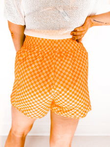 Cheyenne Athleisure Checkered Shorts - Girl Code Couture