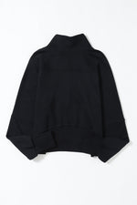 Load image into Gallery viewer, Half Zip Thumbhole Sleeve Sweatshirt
