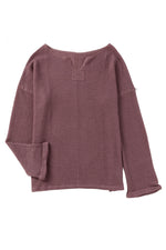 Load image into Gallery viewer, Plum Waffle Knit Top
