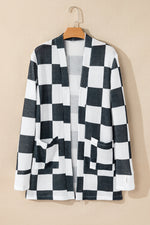 Load image into Gallery viewer, Black Checkered Cardigan
