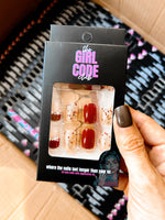 Load image into Gallery viewer, “Dear Santa, I Can Explain” Press - On Nail Kit - Girl Code Couture
