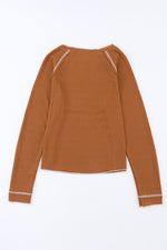 Load image into Gallery viewer, Ashley Exposed Seam Long Sleeve Top
