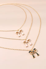Load image into Gallery viewer, Triple Layered Bowknot Necklace
