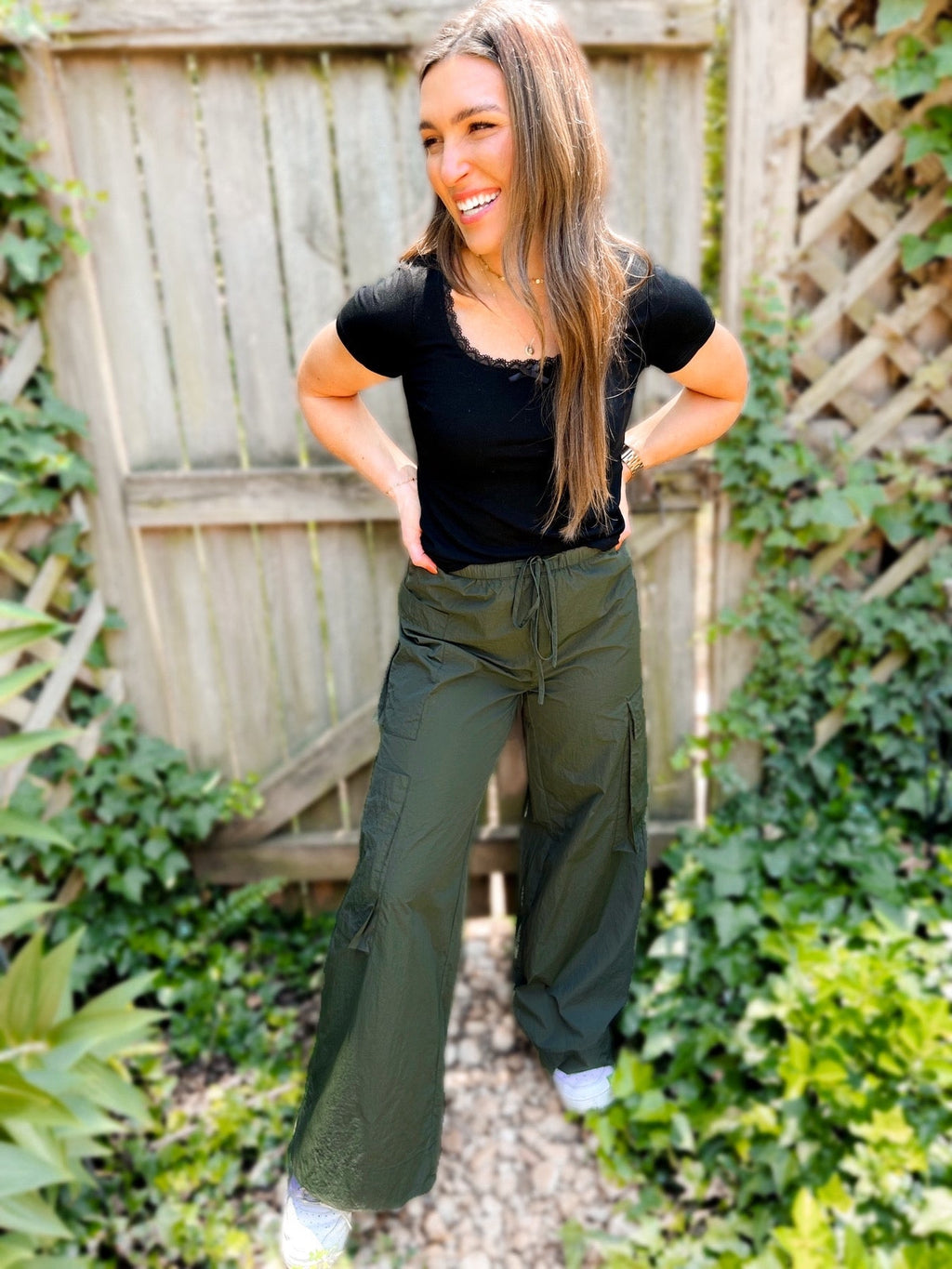 Archer Asymmetrical Pocket Wide Leg Cargos - Girl Code Couture
