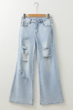 Load image into Gallery viewer, Courtney Distressed Wide Leg Denim

