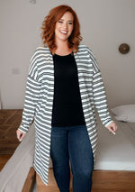 Load image into Gallery viewer, Black Stripe Cardigan
