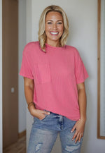 Load image into Gallery viewer, Textured Pocket Oversized Tee
