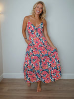Load image into Gallery viewer, Rose Floral Twist Cami Maxi Dress
