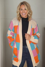 Load image into Gallery viewer, Rainbow Colorblock Cardigan
