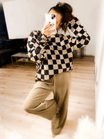 Load image into Gallery viewer, Charlie Checkered Corded Crew Set - Girl Code Couture
