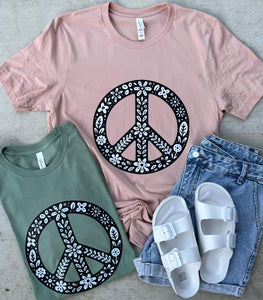 Floral Peace Graphic Tees