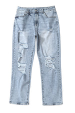 Load image into Gallery viewer, Delilah High Waist Frayed Hem Destructed Slim Jeans
