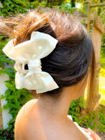 Load image into Gallery viewer, Large Satin Bow Claw Clips - Girl Code Couture
