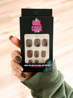 Load image into Gallery viewer, “Leaf Me Alone” Press - On Nail Kit - Girl Code Couture
