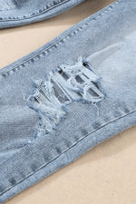 Load image into Gallery viewer, Delilah High Waist Frayed Hem Destructed Slim Jeans
