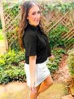 Load image into Gallery viewer, Rory Ribbed Cropped Tennis Tee - Girl Code Couture
