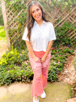 Load image into Gallery viewer, Rory Ribbed Cropped Tennis Tee - Girl Code Couture
