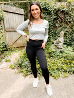 Load image into Gallery viewer, PRE - ORDER Palmer Pocketed Suck &amp; Tuck Leggings - 5/27 - Girl Code Couture
