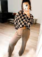 Load image into Gallery viewer, Charlie Checkered Corded Crew Set - Girl Code Couture
