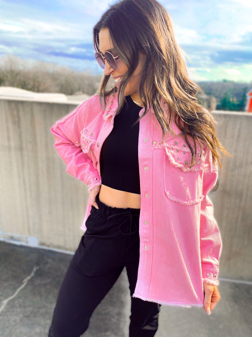Katrina Pink Ribbon Jacket - Girl Code Couture