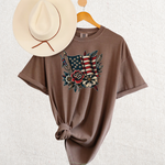 Load image into Gallery viewer, Floral American Flag Graphic Tee
