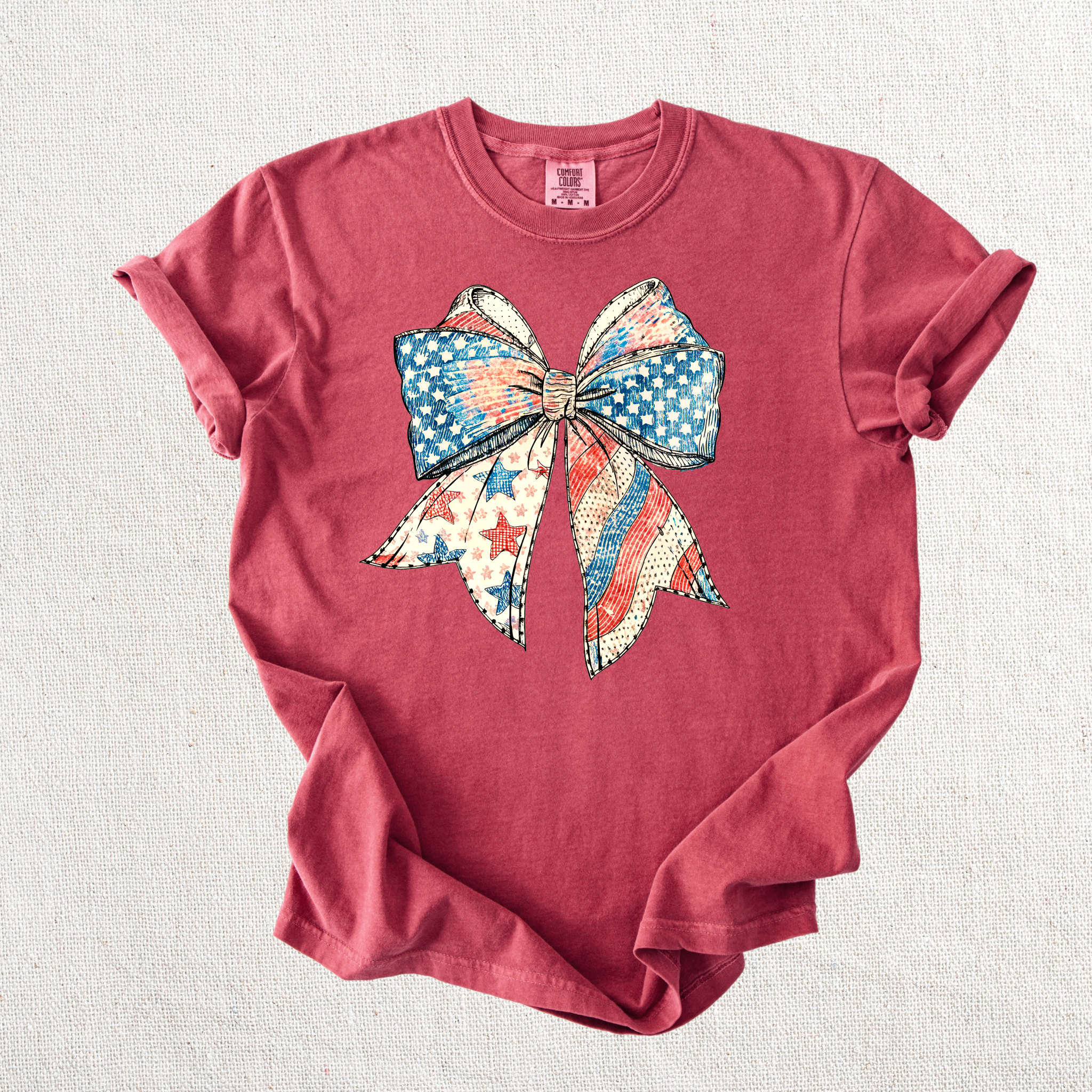 American Flag Bow Graphic Tee