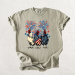 Load image into Gallery viewer, Fireworks and Roosters Graphic Tee
