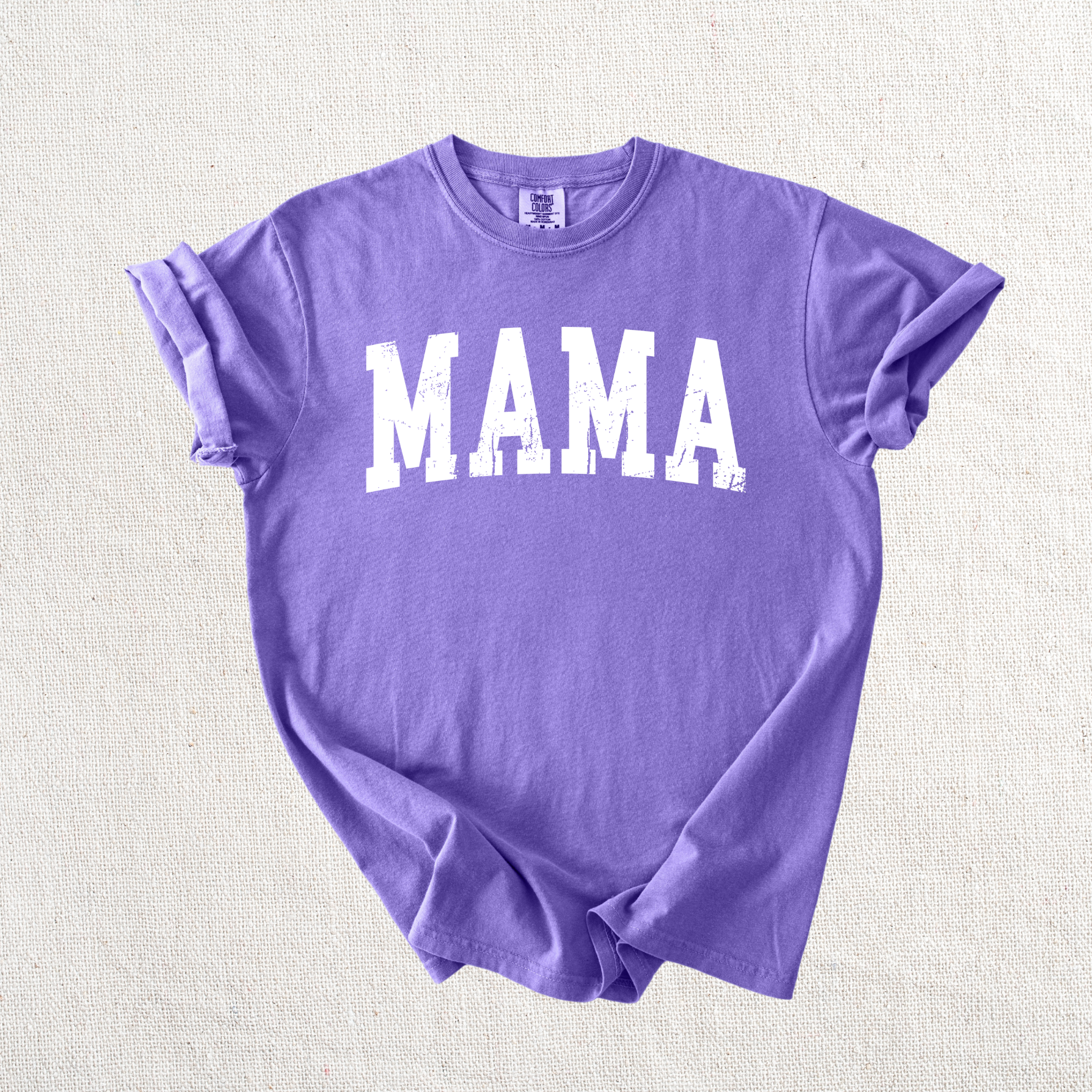White Distressed Mom Graphic Tee