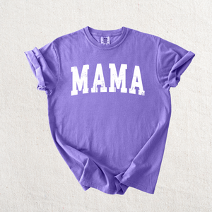 White Distressed Mom Graphic Tee
