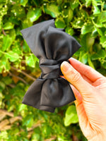 Load image into Gallery viewer, Large Satin Bow Claw Clips - Girl Code Couture
