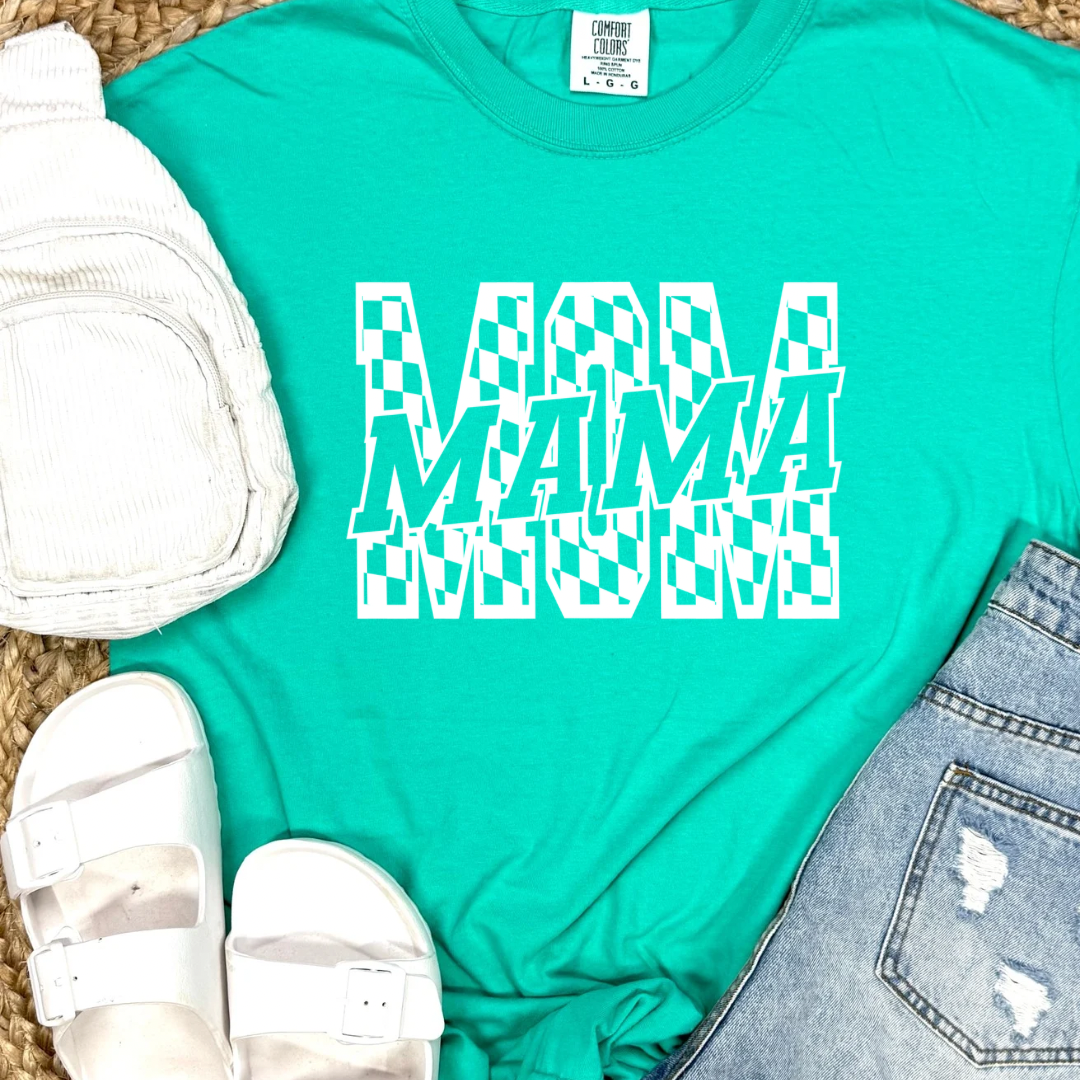 MOM Checkered Graphic Tees