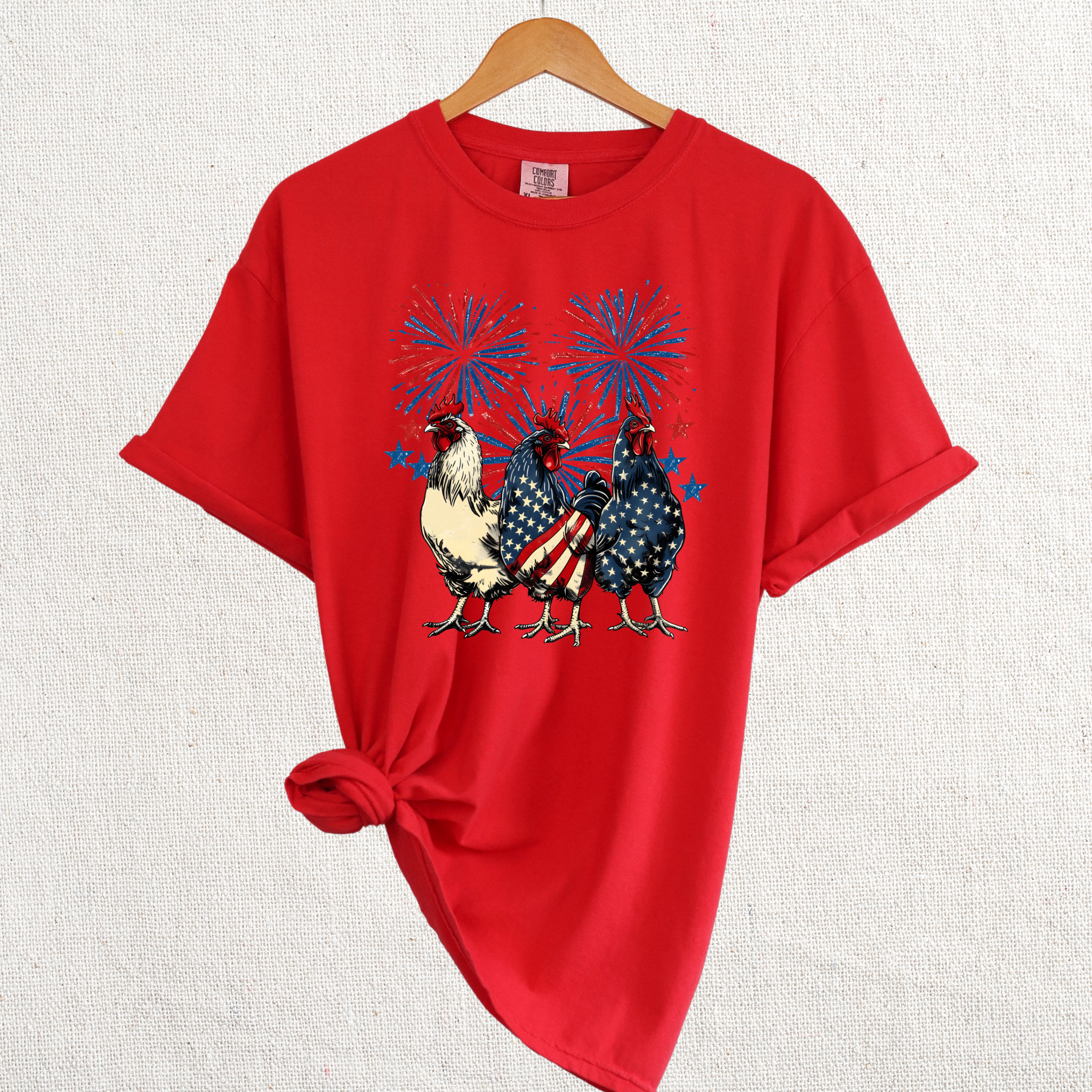 Fireworks and Roosters Graphic Tee