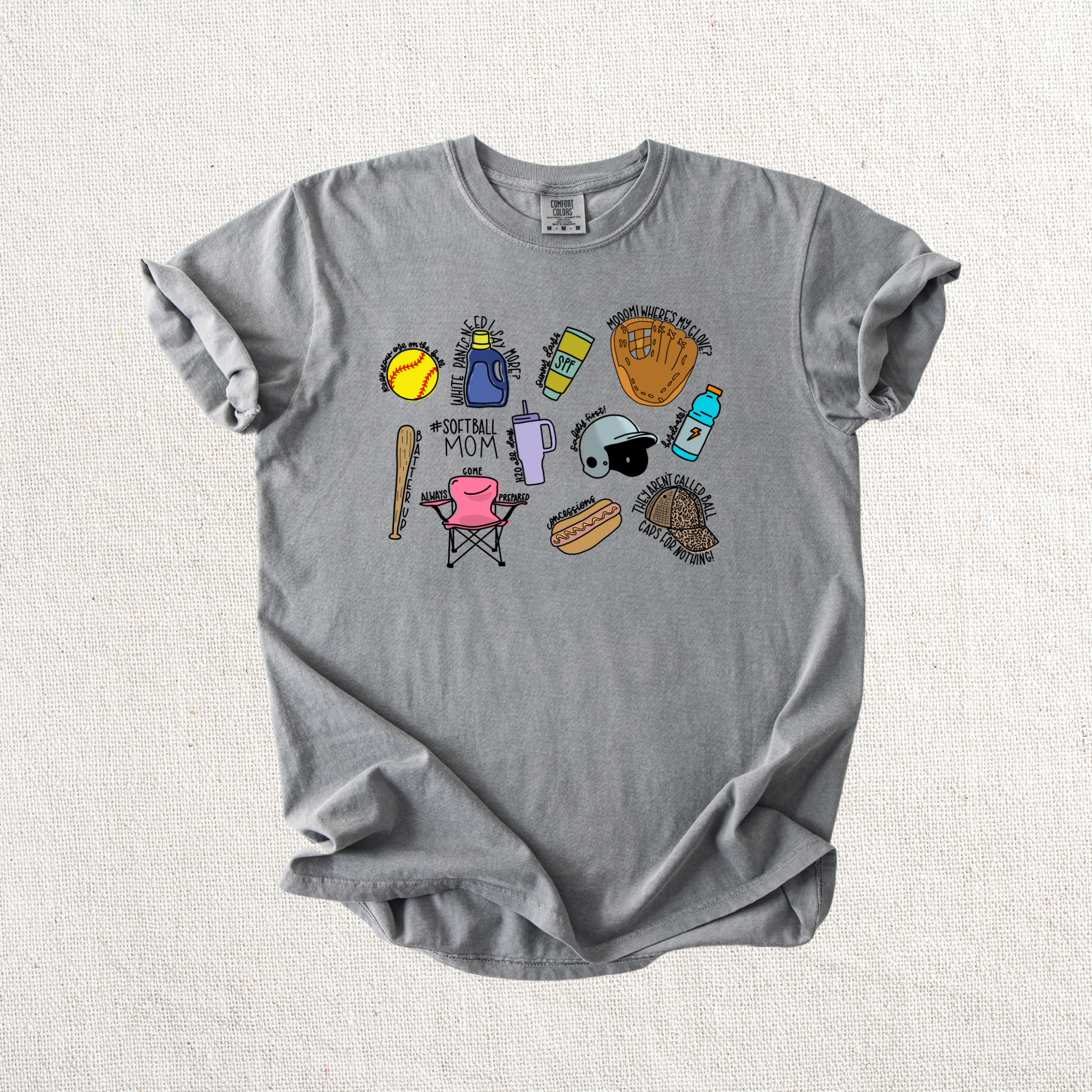 Softball Mom Collage Graphic Tee