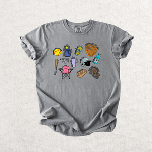 Softball Mom Collage Graphic Tee