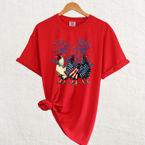 Fireworks and Roosters Graphic Tee