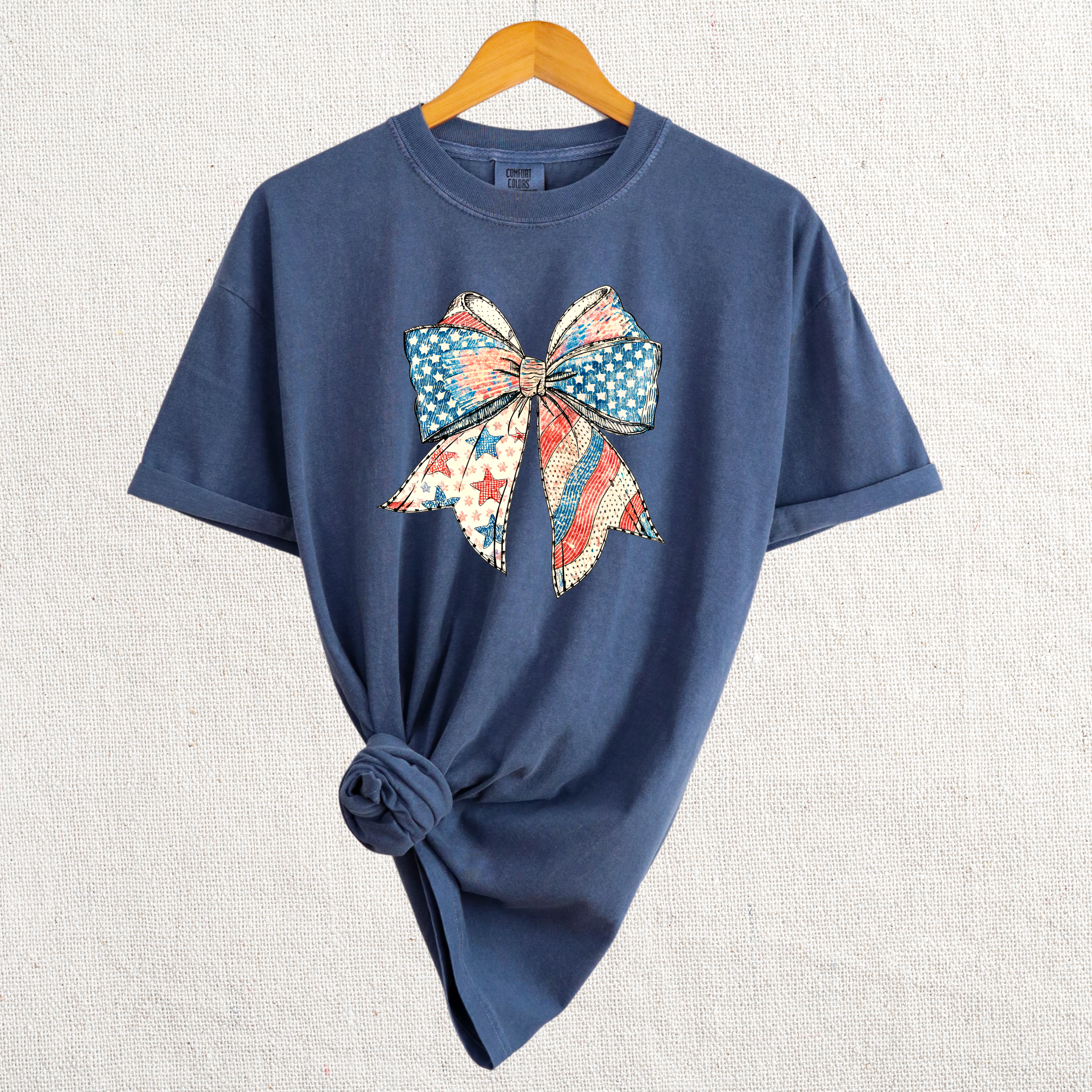 American Flag Bow Graphic Tee