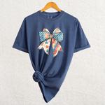 Load image into Gallery viewer, American Flag Bow Graphic Tee
