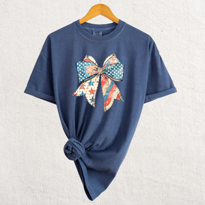 American Flag Bow Graphic Tee
