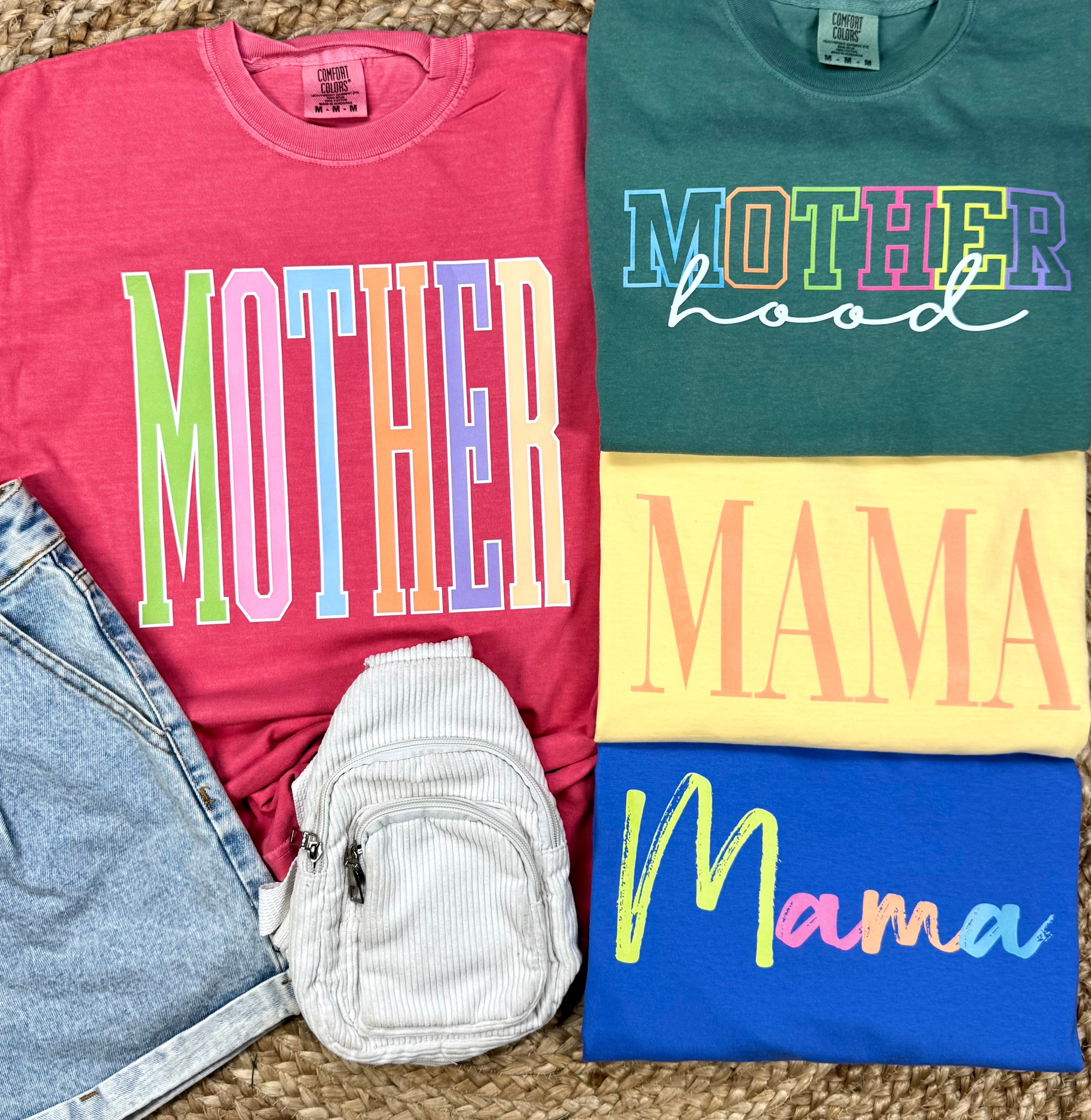 Mama Colorful Graphic Tees