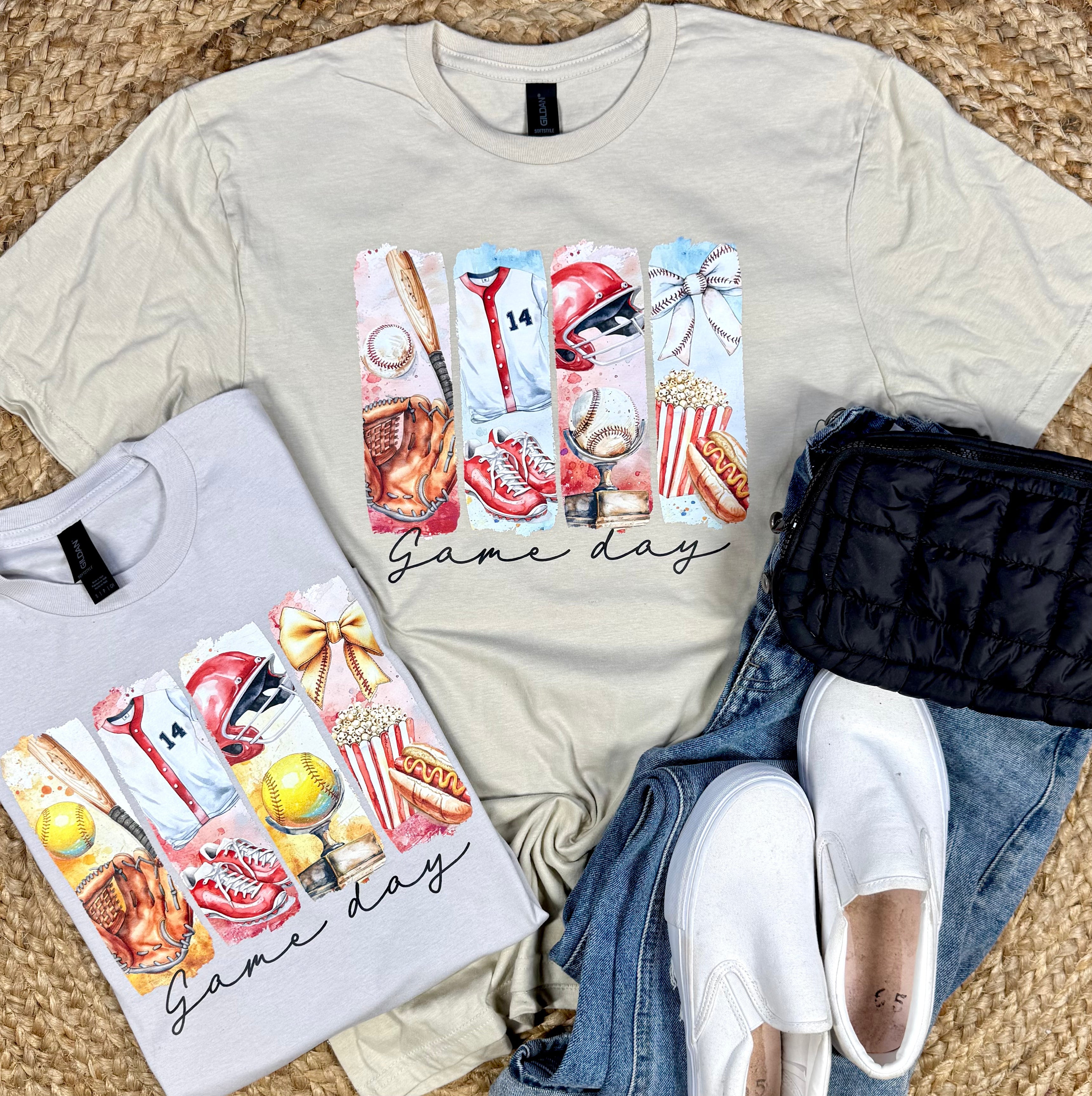 Game Day Graphic Tees- Softball