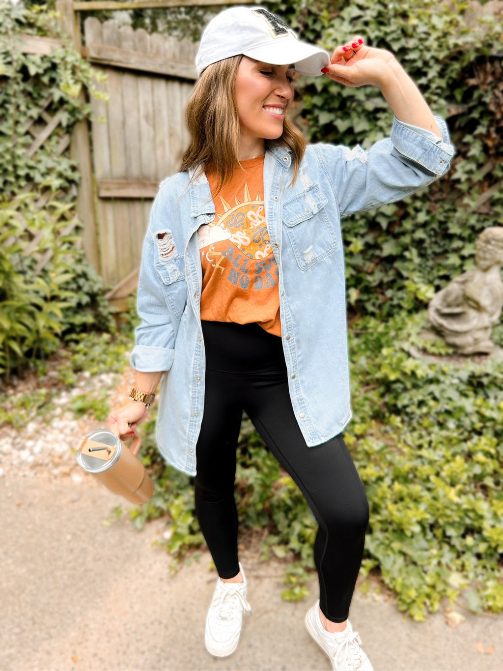 Delaney Distressed Denim Shacket - Girl Code Couture