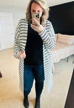 Load image into Gallery viewer, Black Stripe Cardigan
