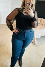 Load image into Gallery viewer, Veronica Sheer Velvet Bodysuit

