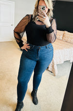 Load image into Gallery viewer, Veronica Sheer Velvet Bodysuit

