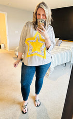 Load image into Gallery viewer, Floral Star Patchwork Top
