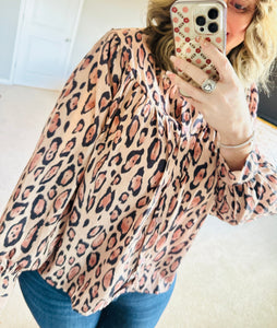 Oversized Leopard Blouse